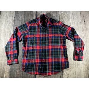 Polo Ralph Lauren Classic Fit Short Sleeve Shirt Mens XXL Red Blue Plaid Preppy